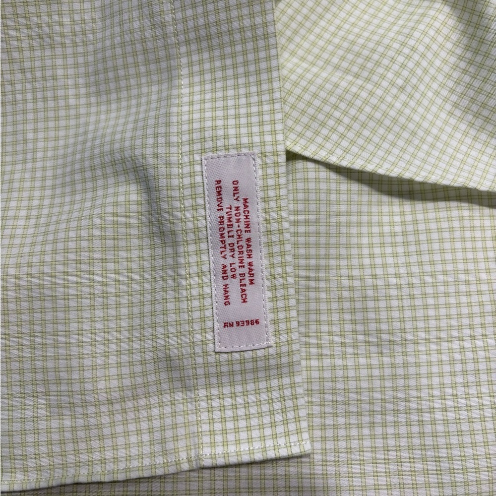 Brooks Brothers Pale Green Dress Shirt, Size 17 2/3 - Picture 5 of 10